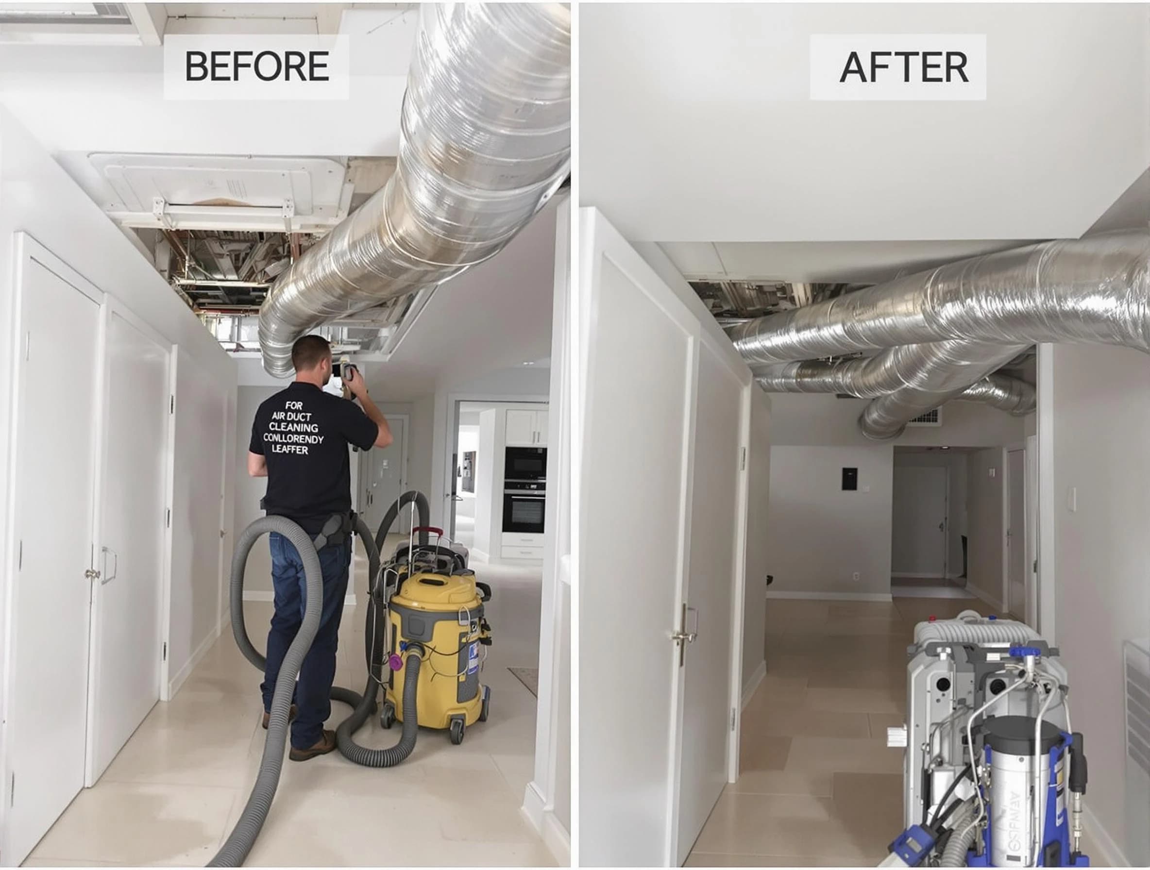 Moon Air Duct Cleaning professional performing thorough air duct cleaning in Moon