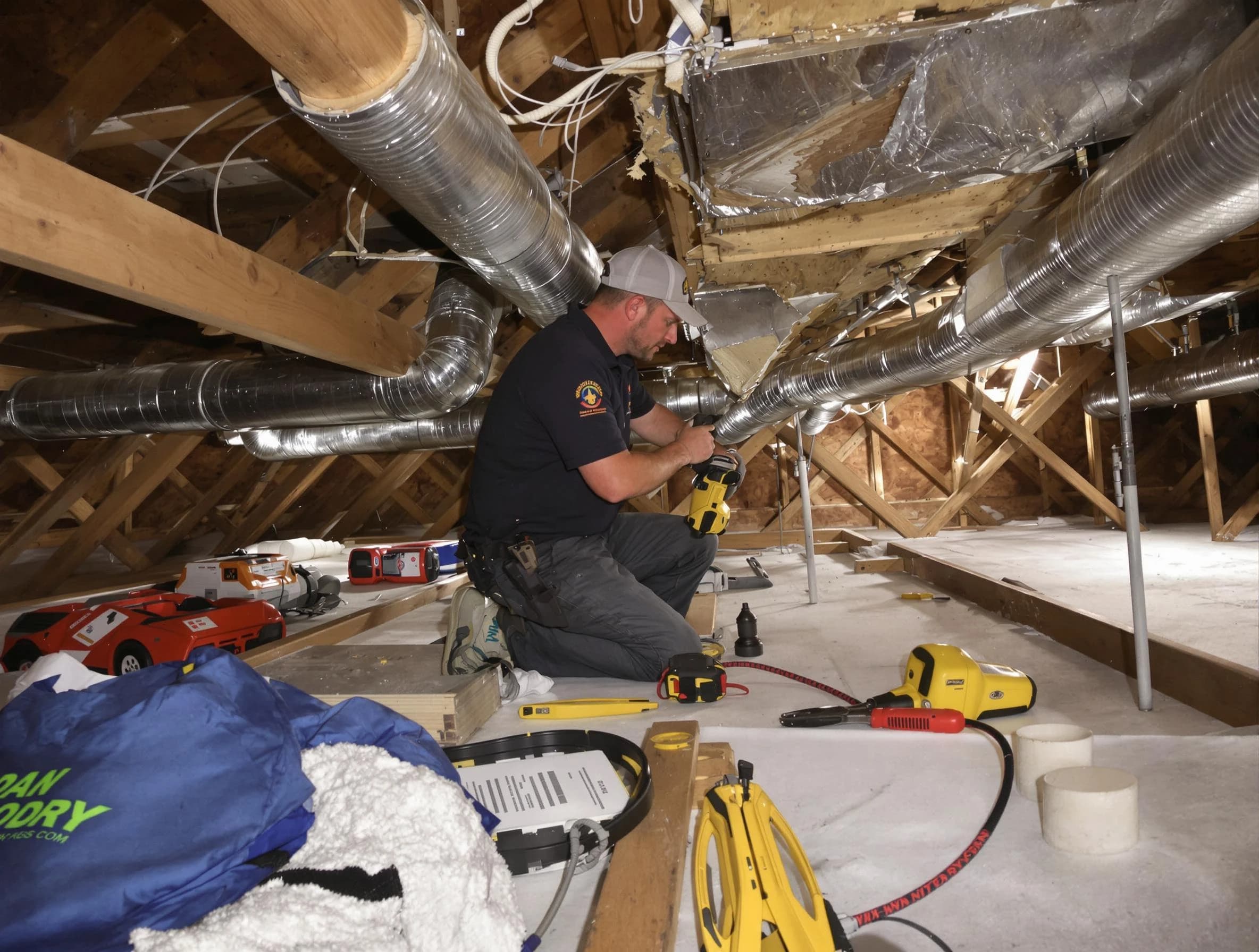 Professional air duct repair by Moon Air Duct Cleaning in Moon