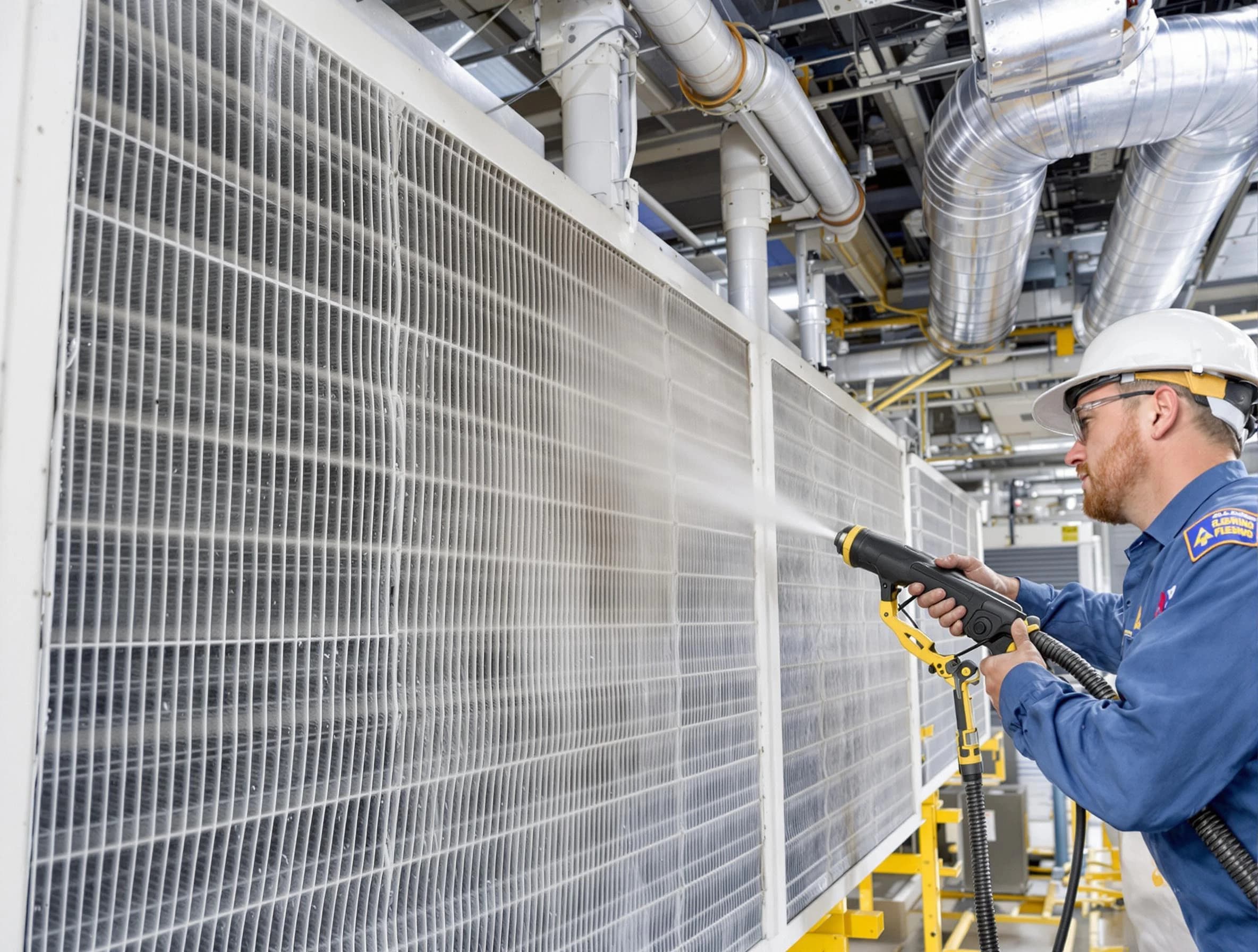 Professional commercial coil cleaning by Moon Air Duct Cleaning in Moon