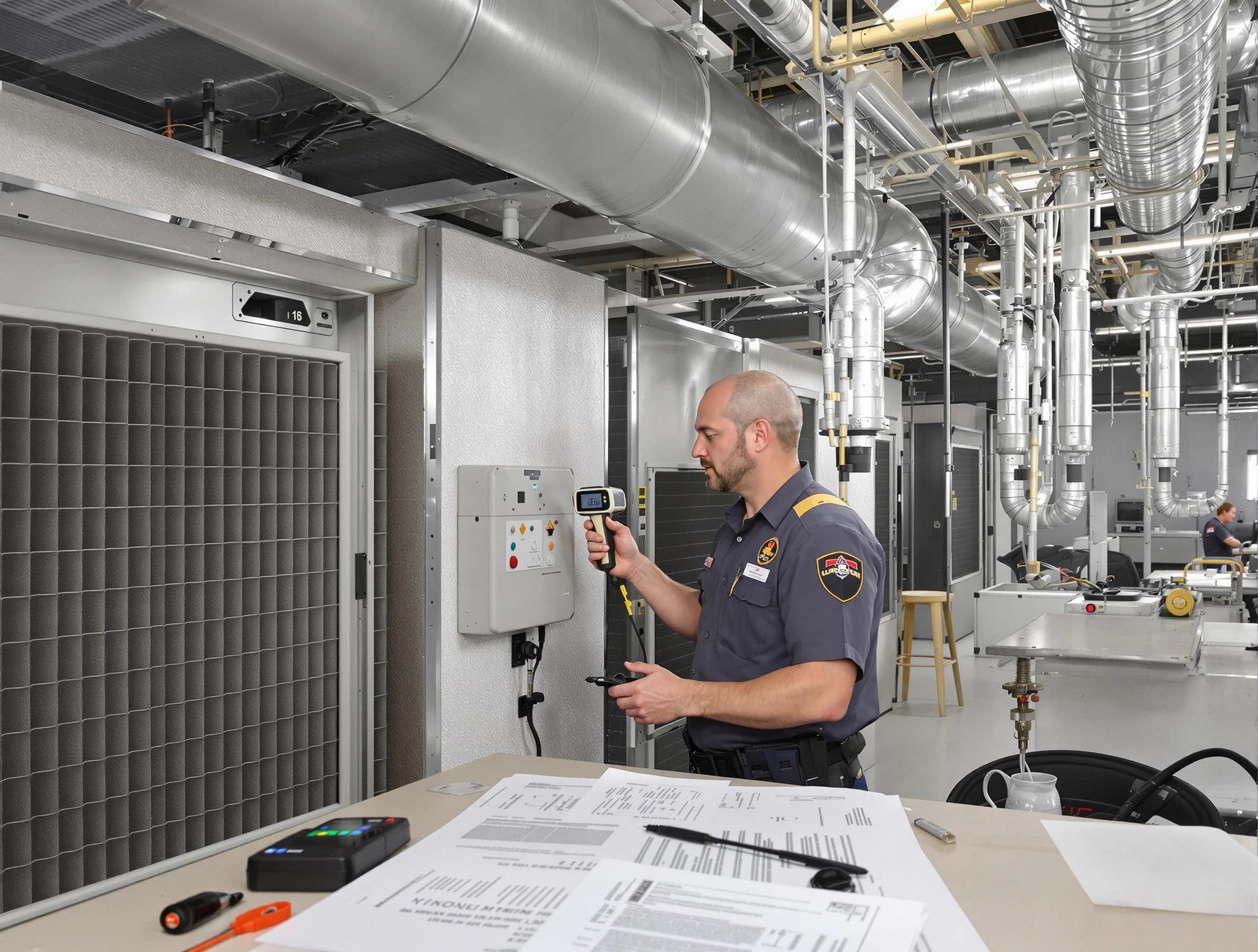 Professional filter system inspection by Moon Air Duct Cleaning in Moon