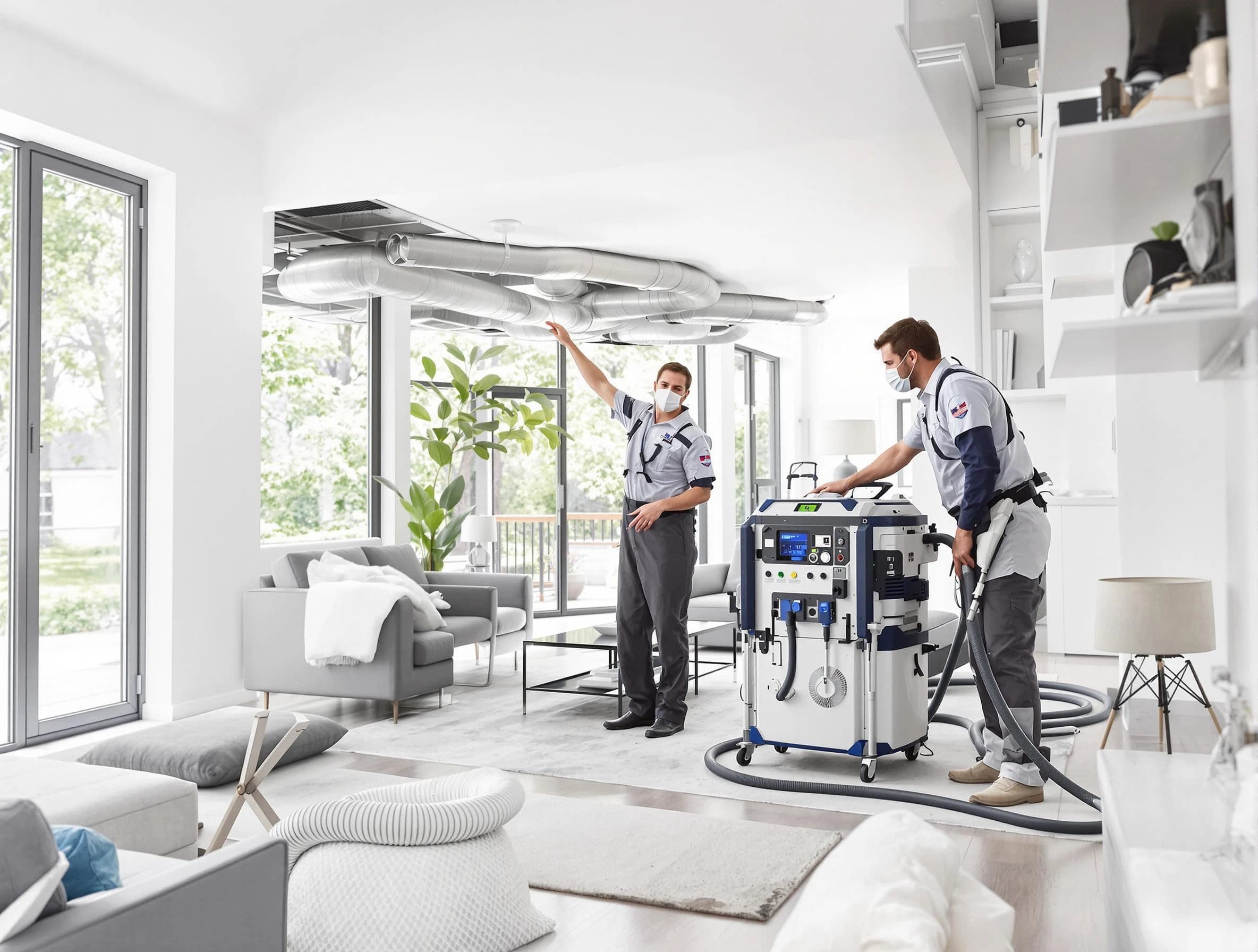 Moon Air Duct Cleaning professional conducting pure air duct cleaning with state-of-the-art equipment in Moon