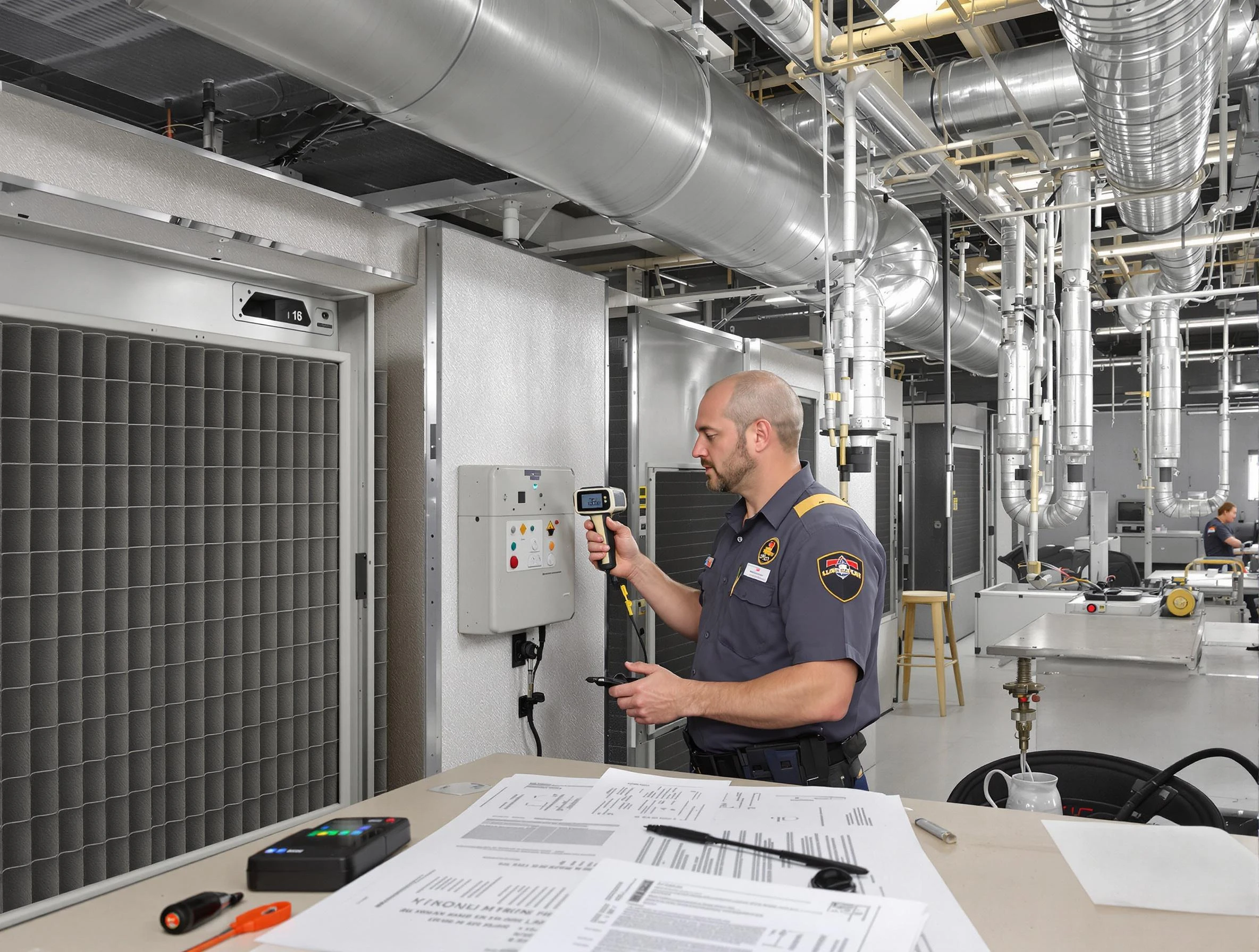 Professional filter system inspection by Moon Air Duct Cleaning in Moon