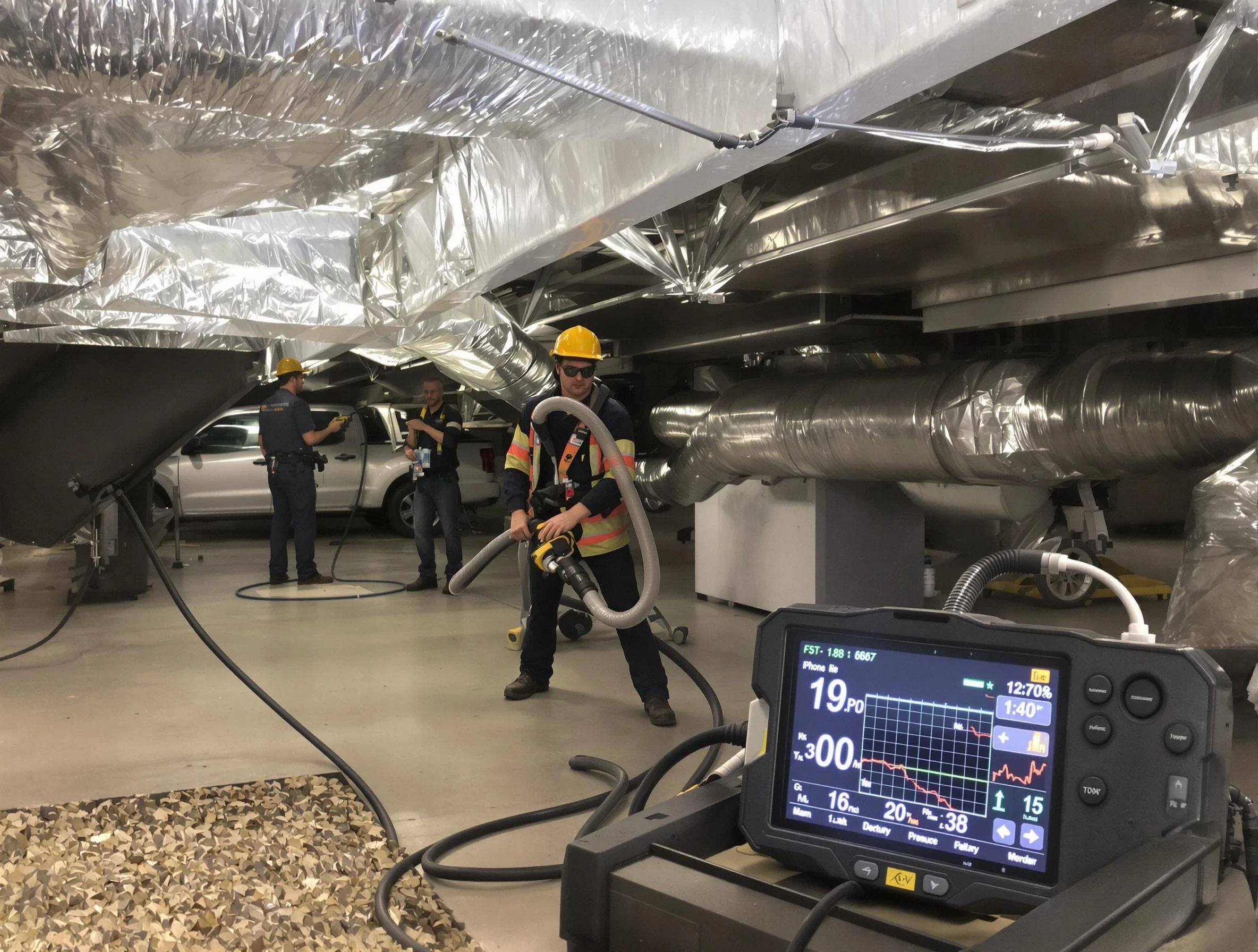 Professional negative pressure duct cleaning by Moon Air Duct Cleaning in Moon